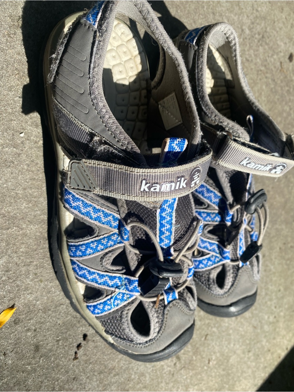 Kamik Gray and Blue Outdoor Sport Sandals
